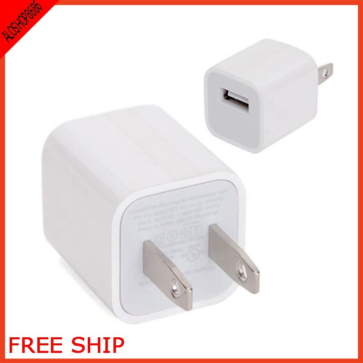 [FREE SHIP ĐƠN 50K] Củ Sạc iphone Vuông 5V-1A - Tiêu Chuẩn Châu Âu ALOSHOP8686