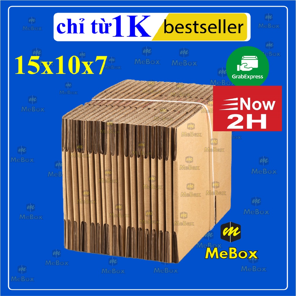 Hộp carton gói hàng 15x10x7 bộ 100