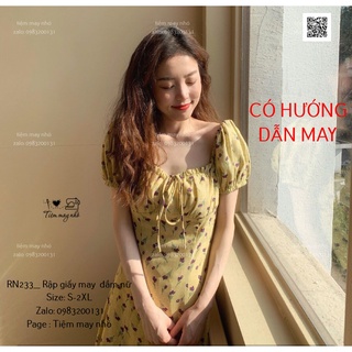 RN233_Rập giấy may đầm nữ