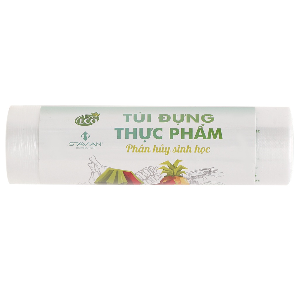 Túi Đựng Thực Phẩm Phân Hủy Sinh Học Green Eco Cuộn 100 Túi