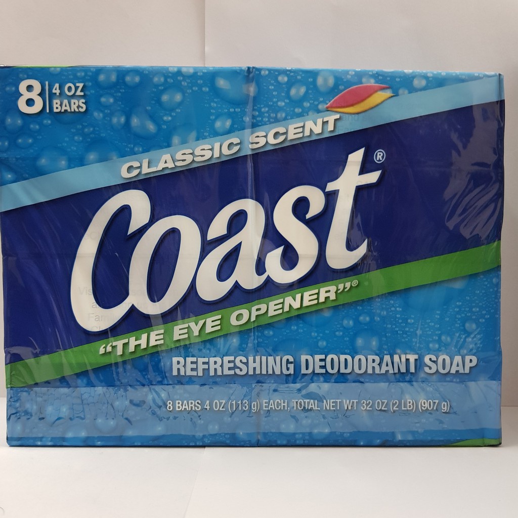 Lốc 8 bánh xà bông Coast 113g Mỹ