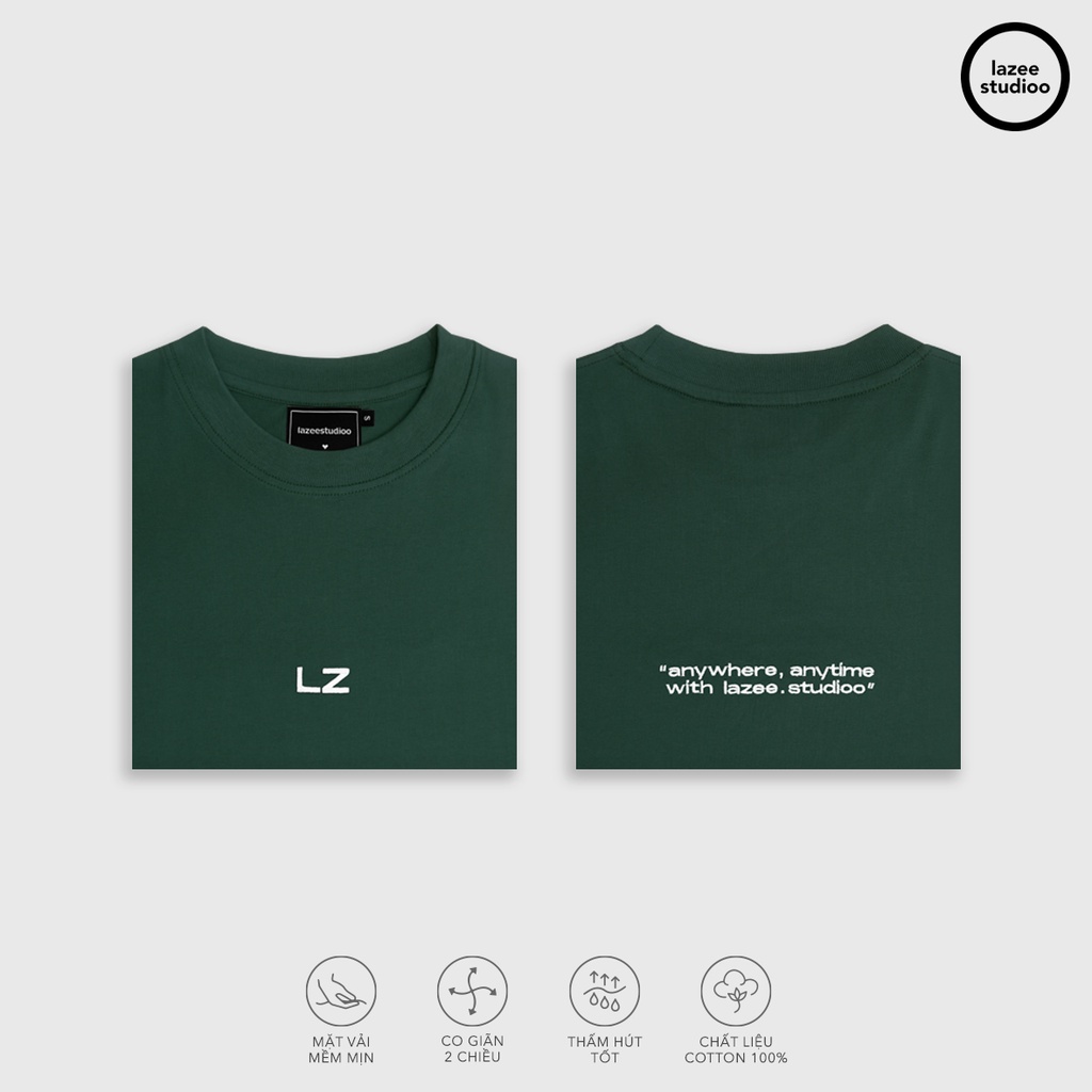 Áo thun - GREEN TEE | LAZEE STUDIOO | Xanh Lá | Form Slim Fit