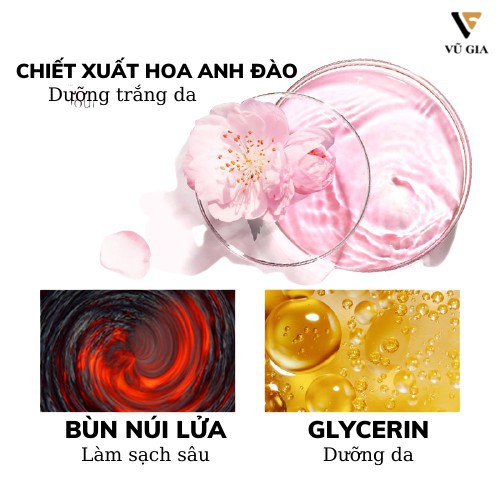 Mặt Nạ Đất Sét, Mặt Nạ Bùn Đất Sét Hoa Anh Đào LAIKOU Dưỡng Trắng Dưỡng Ẩm Loại Bỏ Mụn Đầu Đen Giúp Da Mịn Màng 80g