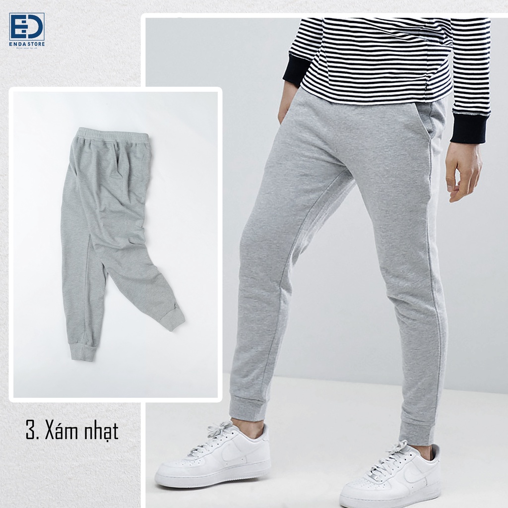 Quần Jogger vải trơn Enda Store Quần nỉ thể thao 3 màu