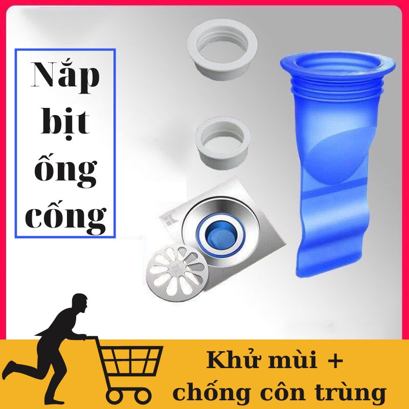 Nắp Bịt Ống Cống Nhà Tắm, Bịt Nắp Cống Ngăn Mùi Hôi Ống Thoát Nước