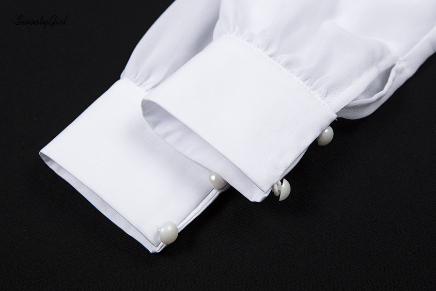 Áo Kiểu Tay Dài Cổ Vuông Màu Trơn Phối Lưới Xếp Ly Dáng Ôm Thời Trang Cho Nữ