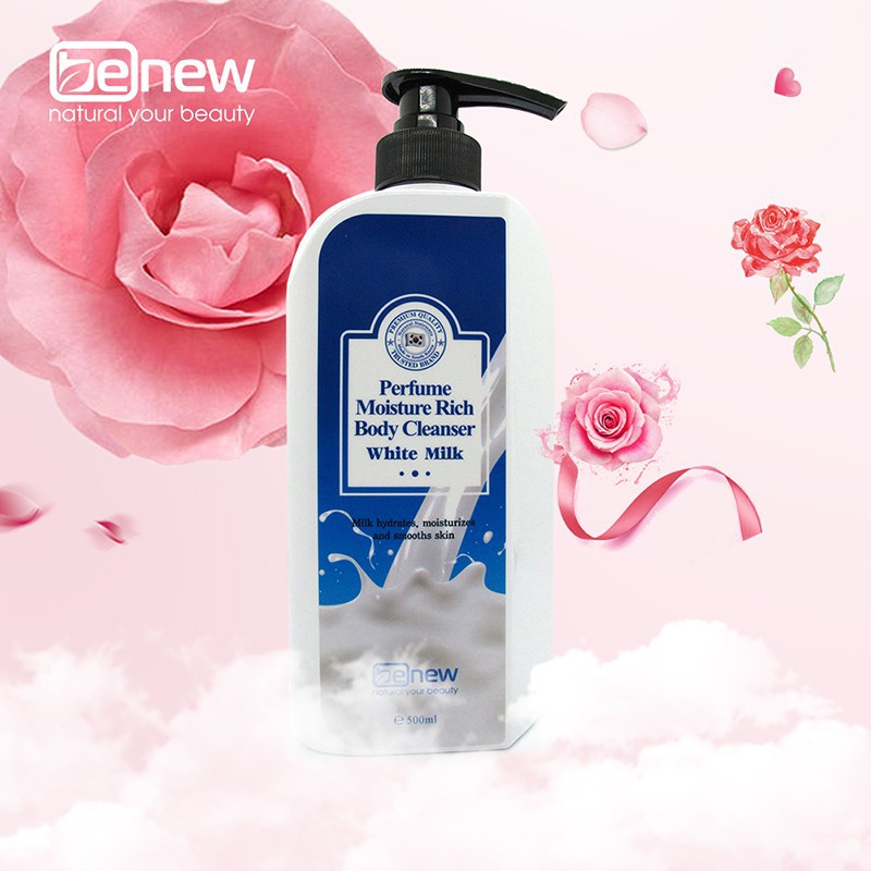 Sữa tắm nước hoa trắng da Hàn Quốc Benew Perfume Body Cleanser 500ml PB105