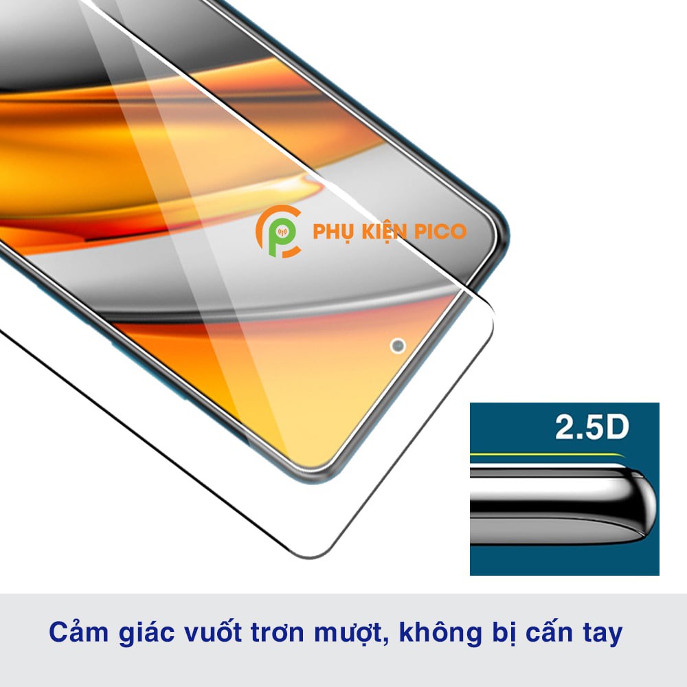 Kính cường lực Poco F3 full màn hình hiển thị chính hãng Nillkin Amazing H trong suốt - Dán màn hình Xiaomi Poco F3