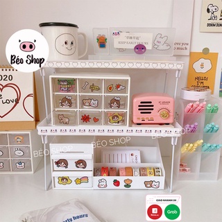 Combo kệ đựng mỹ phẩm , kệ decor , giá để đồ , hộp đựng đa năng mini xinh xắn