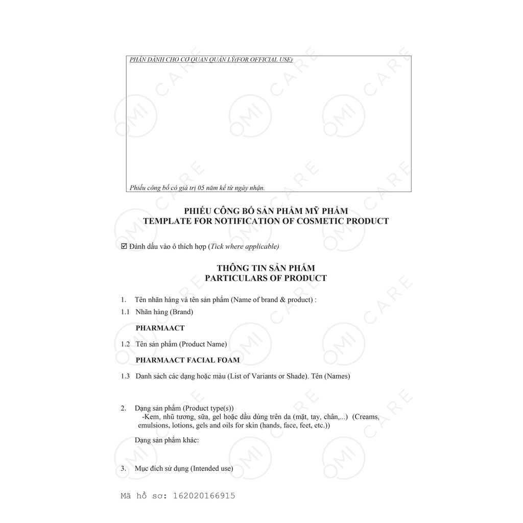 Sữa Rửa Mặt Dưỡng Ẩm Pharmaact Facial Foam Cho Da Thường, Da Khô Và Da Nhạy Cảm (160g)