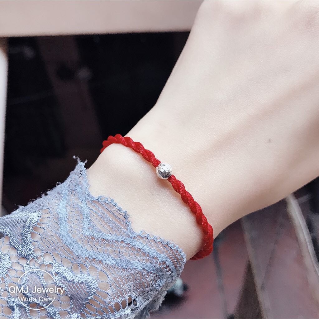 Vòng tay chỉ đỏ mix bi bạc 925 may mắn - HN 005 | BigBuy360 - bigbuy360.vn