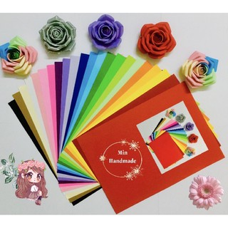 Set  cánh  10 bông hoa  hồng  bằng  giấy  mỹ  thuật  bền  đẹp
