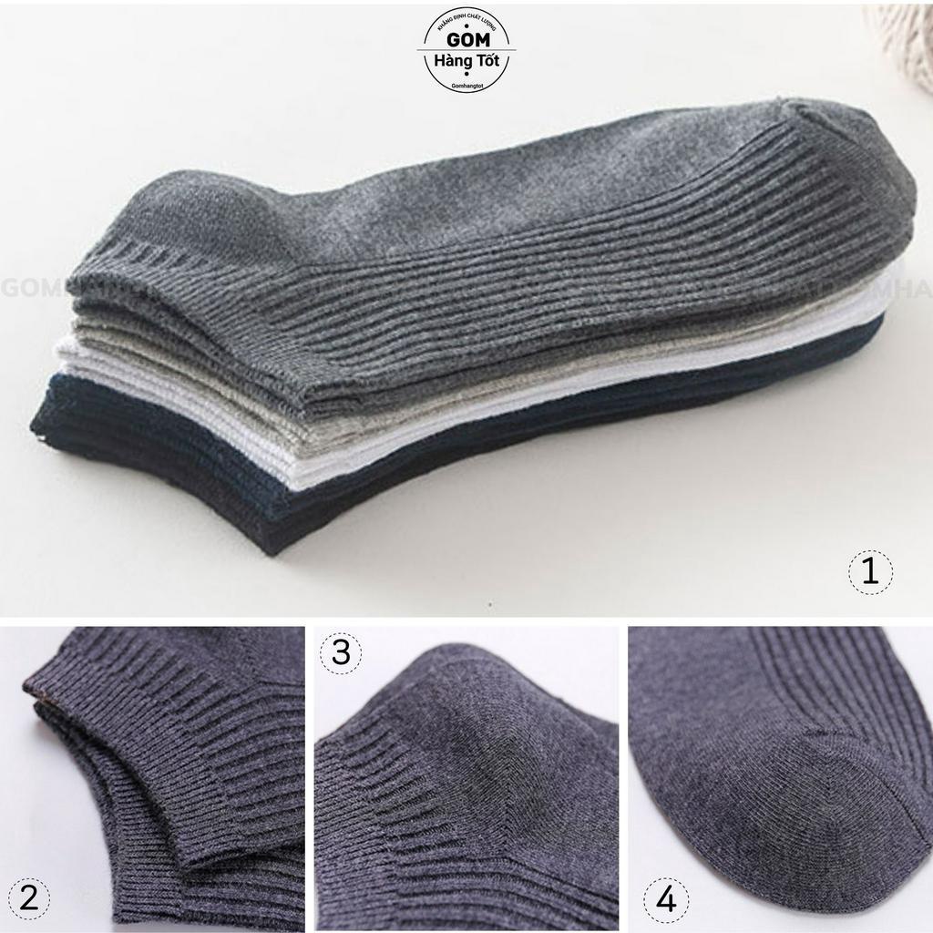 Tất chân nam cổ ngắn trơn màu cao cấp, vớ cổ thấp nam chất liệu cotton mềm mại, thoáng mát - NT2-FIVE-2005-1DOI