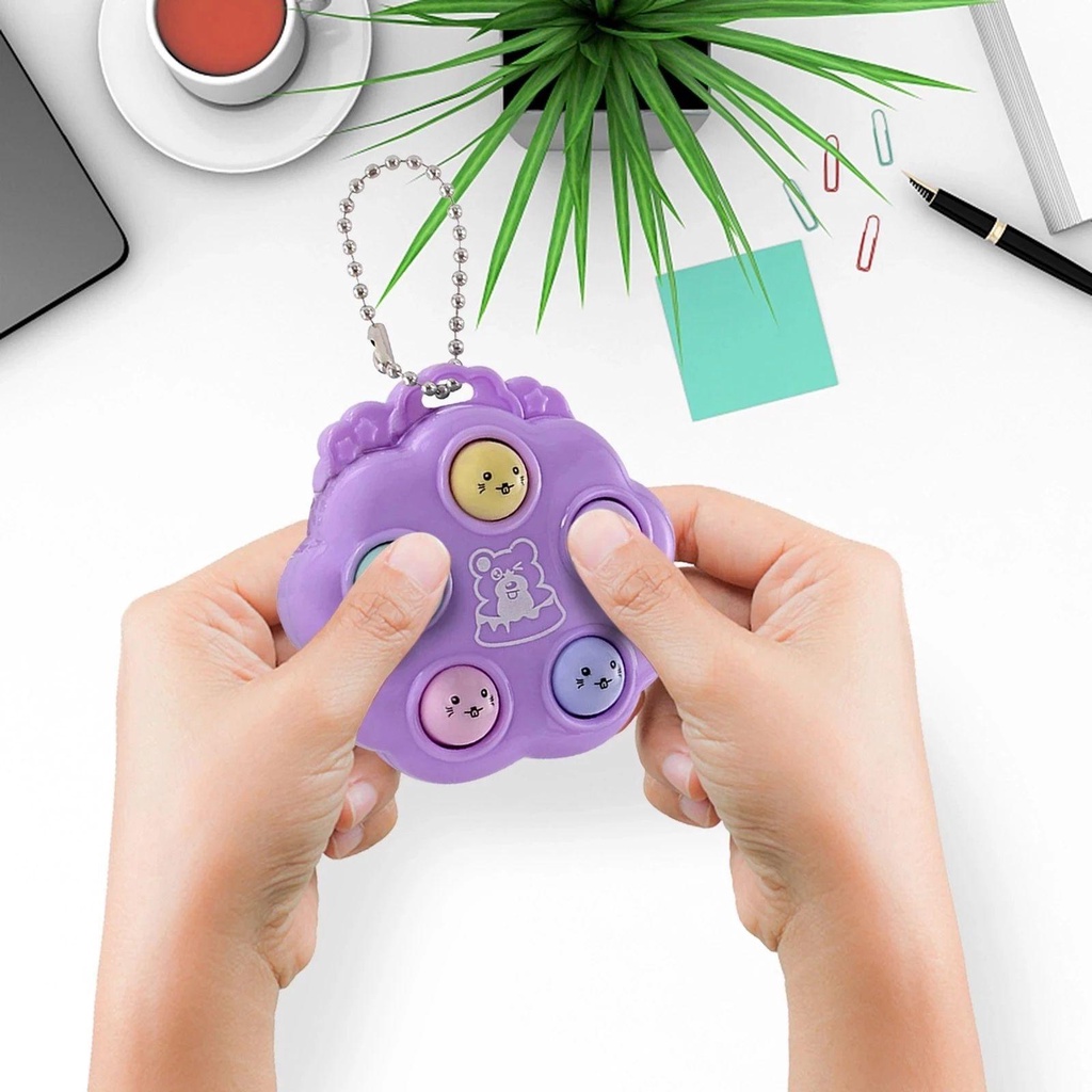 Móc Khóa Hình Con Quay Gopher Fidget Spinner DWAYNE Hoạt Hình Dễ Thương Cho Bé