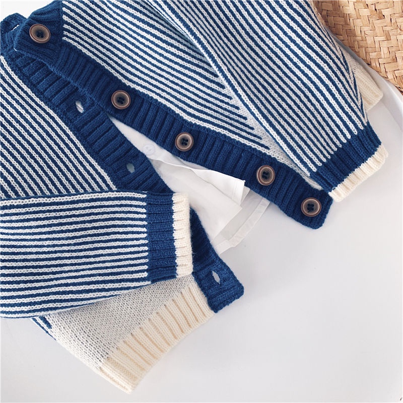 Áo khoác Cardigan dệt kim phong cách Hàn quốc cho bé trai