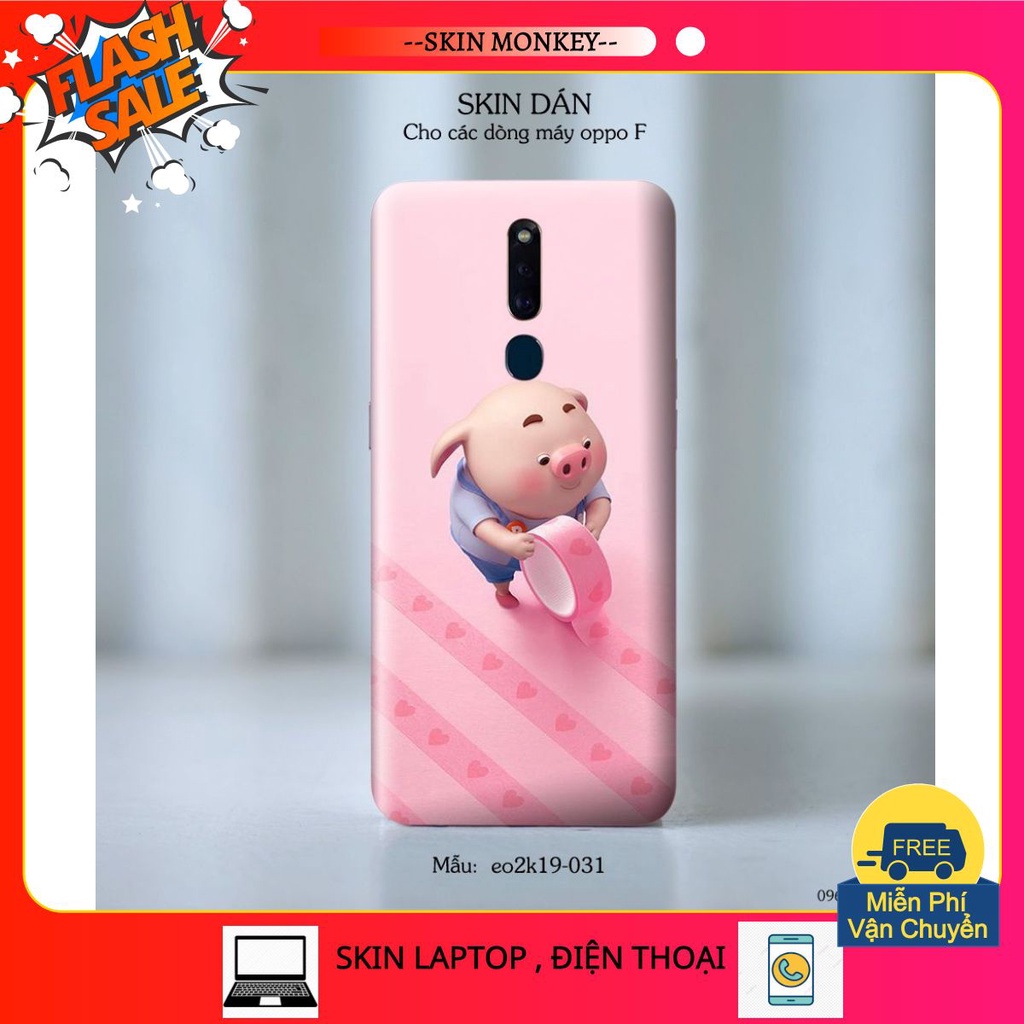 Skin dán cho các dòng điện thoại Oppo R5 - R7s - R7 lite - R7 plus in hình heo cực đáng yêu