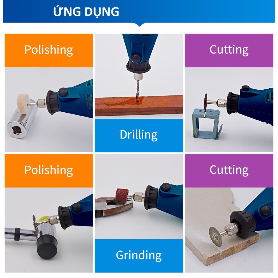 Bộ khoan mài mini 350W Makute DG002 - Máy mài khuôn - Máy mài makute bảo hành 6 tháng