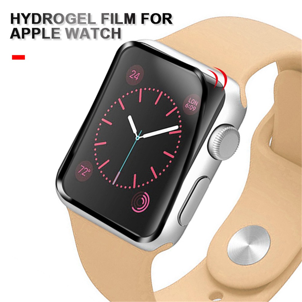 Kính cường lực viền cong 3D cho đồng hồ thông minh Apple Watch 38 40 42 44mm T500 T5 FT50 K90 W26 iWatch Series 1/2/3/4/5/SE/6