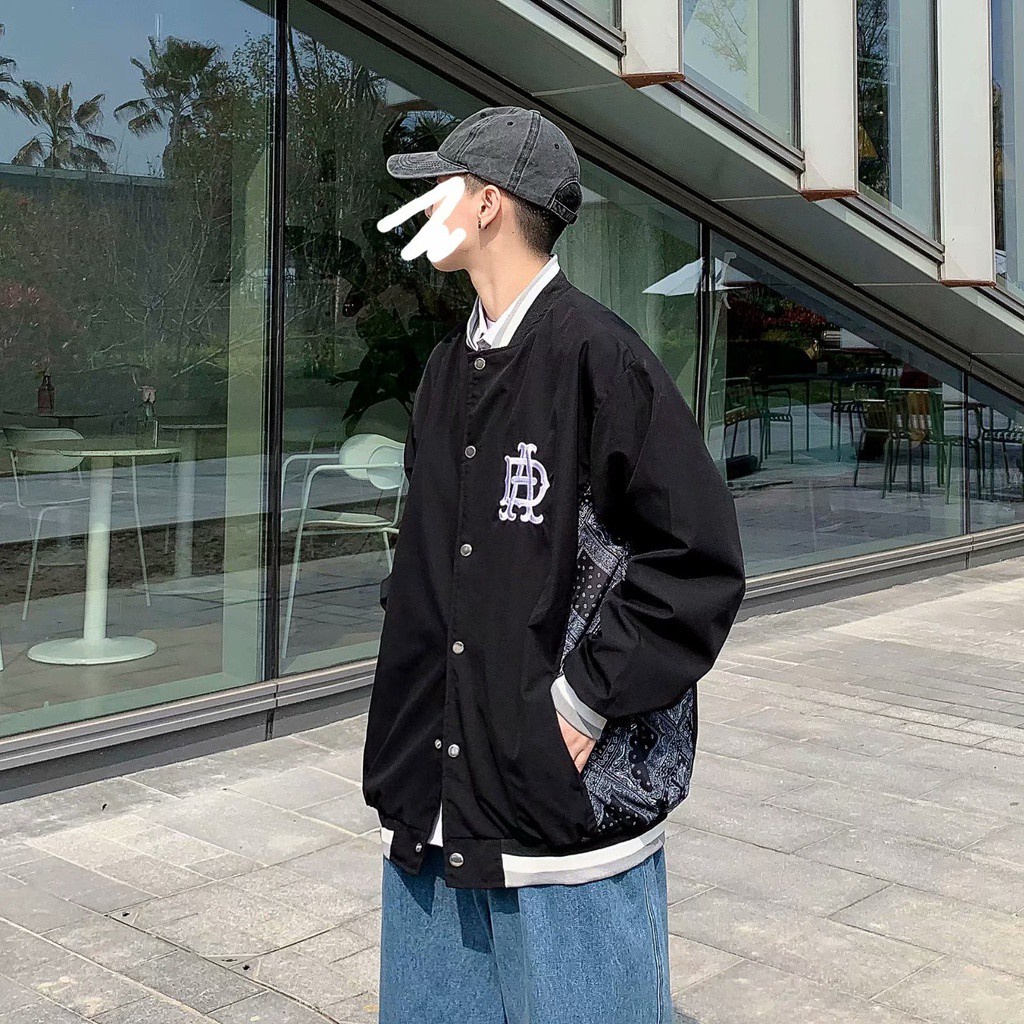 Áo Khoác Bóng Chày Thêu Chữ Thời Trang Cho Nam