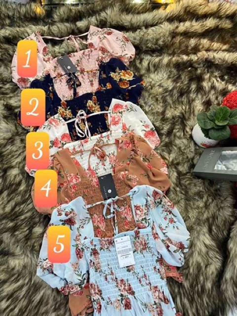 Áo Peplum Hoa