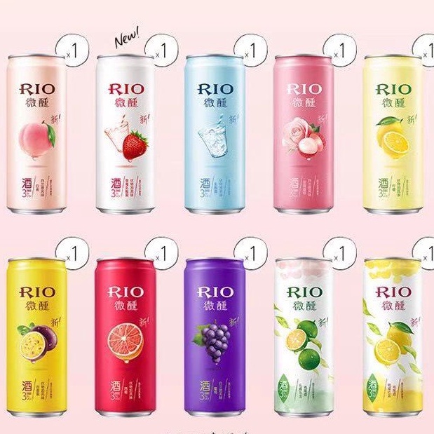 Lon rio hoa quả lên men nhiều vị - Cocktail hoa quả 330ml
