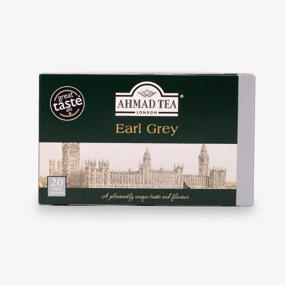 Trà đen Bá Tước Ahmad - Ahmad Earl Grey Tea Foiled teabags (túi lọc có bao thiếc)