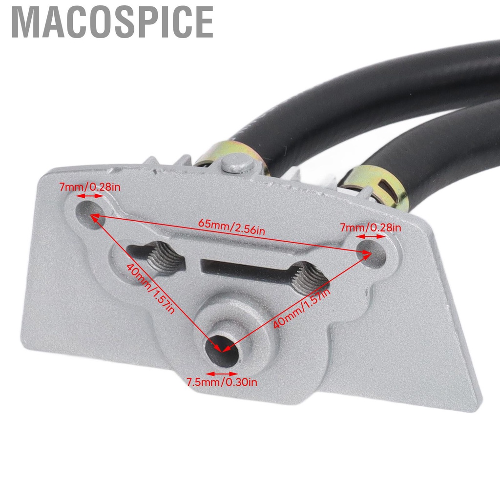 Macospice Motorcycle Oil Cooler Metal Engine Transmission Quickly Cooling for 50‑150cc Curved Beam