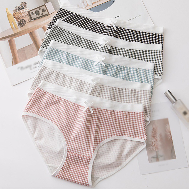 Quần Lót Cotton Không Đường May Đính Nơ Xinh Xắn Cho Nữ