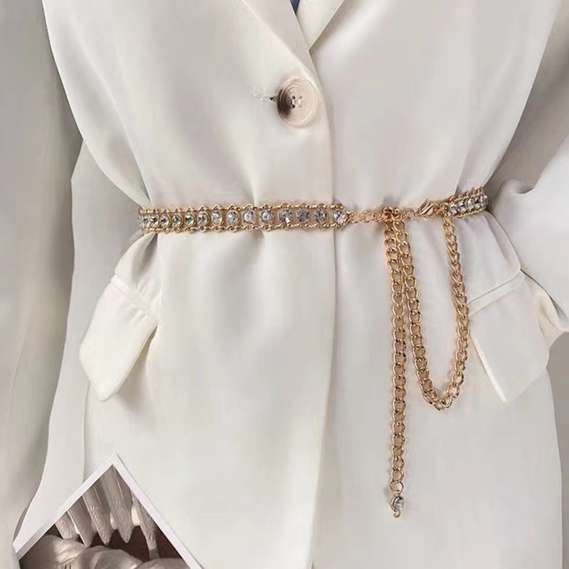 Thắt Lưng Dây Xích Màu Vàng / Bạc Quyến Rũ Trang Trí Đầm Cho Nữ