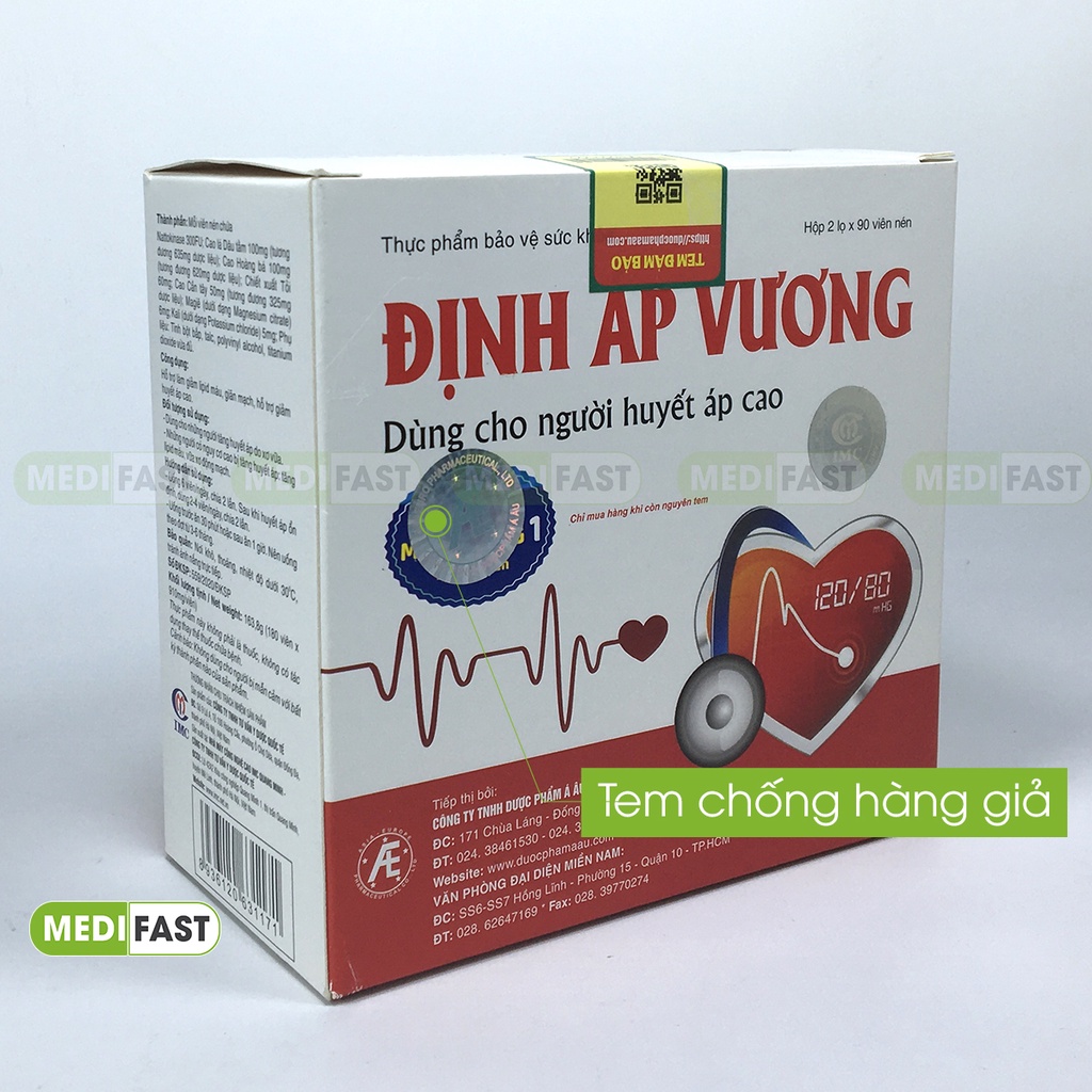 Hỗ trợ hạ huyết áp Định Áp Vương dạng lọ tiết kiệm hơn, từ thảo dược, Nattokinase, lá dâu và dầu tỏi