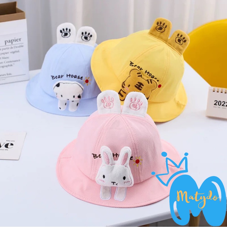 Mũ cho bé trai bé gái rộng vành nón trẻ em hình động vật đáng yêu phụ kiện mũ nón