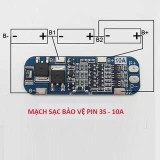 MẠCH SẠC BẢO VỆ 3 PIN NỐI TIẾP 3S 10A
