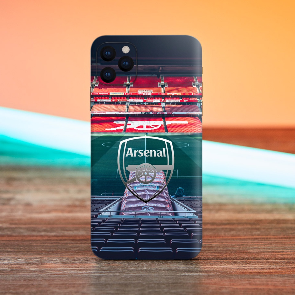 Miếng Dán Skin Điện Thoại In Hình Arsenal FC Cho Iphone 6/ 7/ 8/ X/ XS/ 11/ 11 Pro Max Và Các Dòng Máy Android