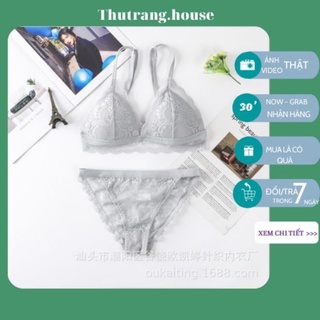 Bộ đồ lót nữ mút mỏng gồm có áo lót ngực bra không gọng