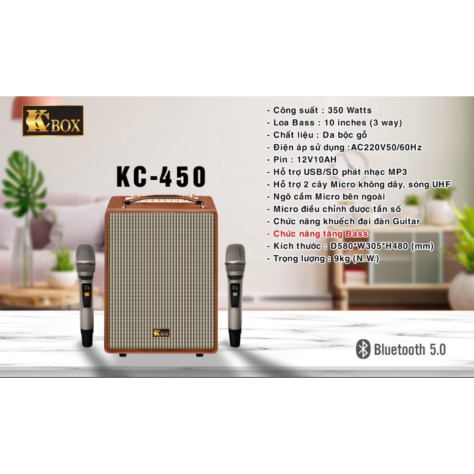 [KCBOX 450]Loa kéo xách tay cực hay KCBOX KC-450 - Hàng chính hãng - Chuyên sỉ loa kéo