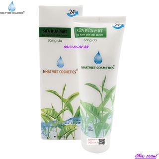 Nhật việt cosmetics - sữa rửa mặt sáng da trà xanh tinh chất serum