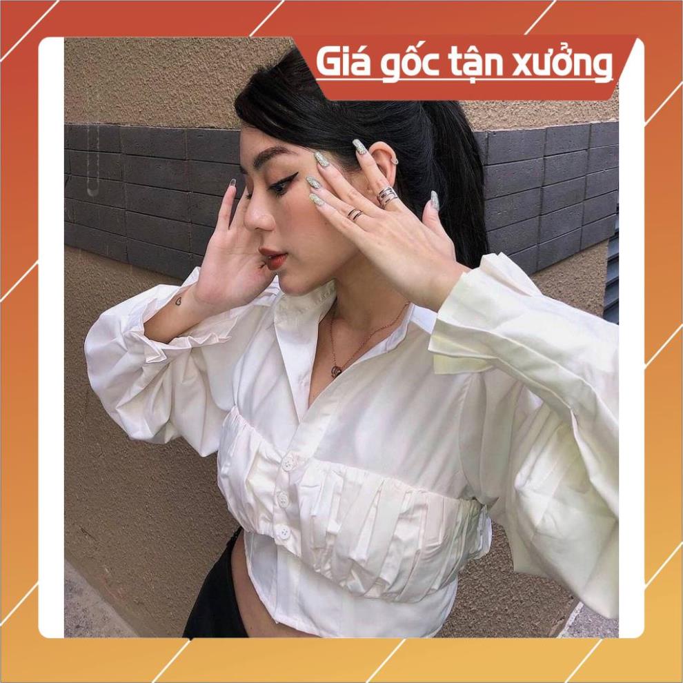 [Hàng Chất Lượng] Set Áo Ống + Áo Sơ Mi Croptop (TRẮNG) | BigBuy360 - bigbuy360.vn