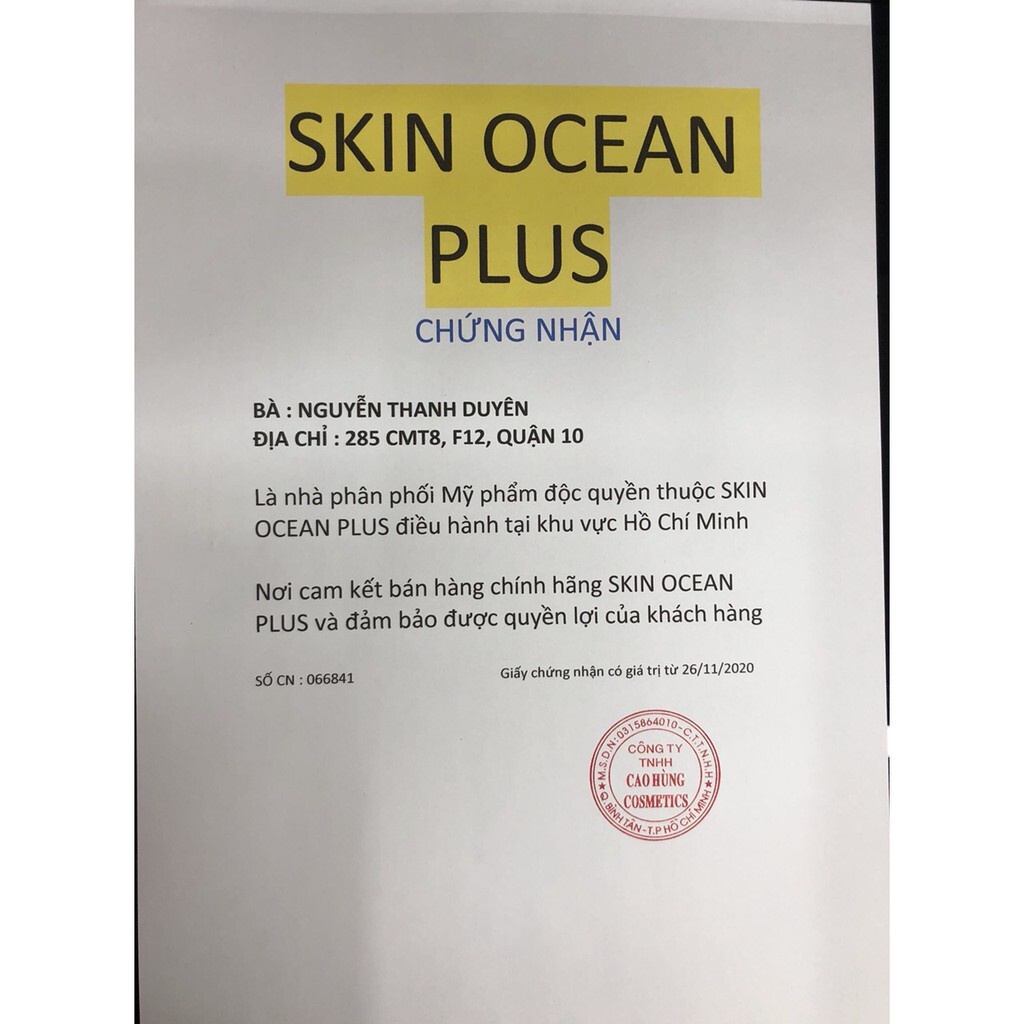 SERUM MỤN SKIN OCEAN PLUS SẠCH MỤN CỨNG ĐẦU, GIÚP SE KHÍT LỖ CHÂN LÔNG. DA TRẮNG SÁNG | BigBuy360 - bigbuy360.vn