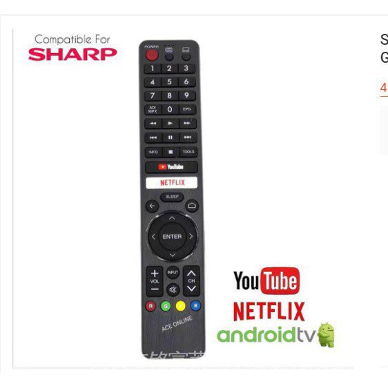 Thiết Bị Điều Khiển Từ Xa Cho TV Android  GB345WJSA  GB326WJSA GB238WJSA,GB105WJSA, GA806WJSA, GA840WJS.