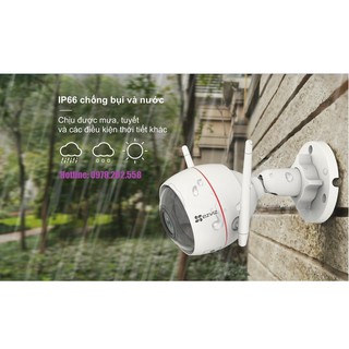 Camera 2m ip wifi ngoài trời thông minh ezviz c3x c3n màu ban đêm 1080p c3w