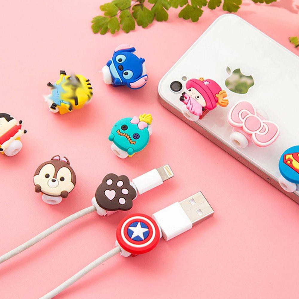 💥Giảm giá💥Dễ thương chống đứt cáp dữ liệu USB Cáp tai nghe Bao bọc bảo vệ