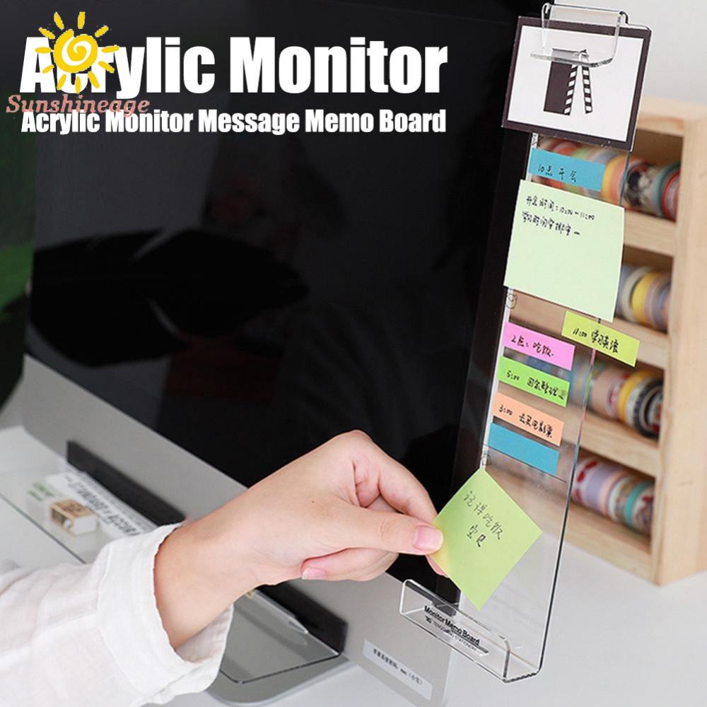 Multifunction Computer Monitor Memo Board - Transparent Computer Side Panel Memo