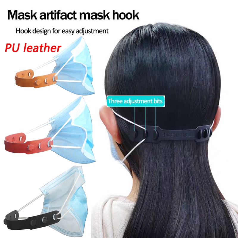 Đai Đeo Khẩu Trang Làm Từ Da Pu Chống Đau Tai Tiện Dụng