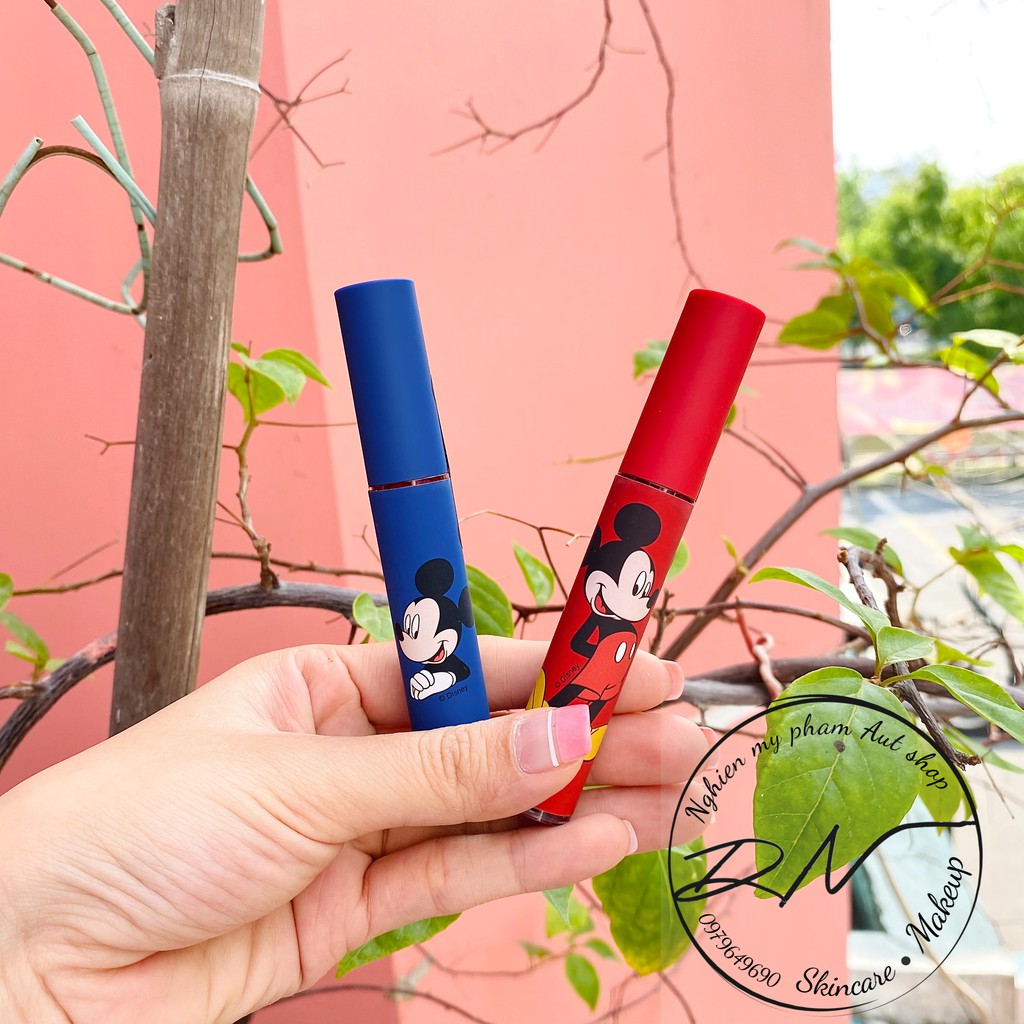 SON KEM TATTOO LIP TINT VÀ SON THỎI 3CE PHIÊN BẢN DISNEY MICKEY gom sale