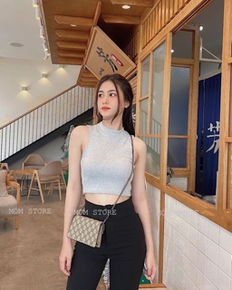 Áo Croptop Basic Ba Lỗ Gân nhà MÓM STORE [ẢNH THẬT 100%