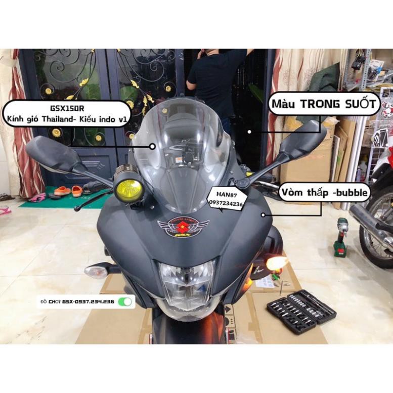 KÍNH GIÓ GSX150 R - thailand - mẫu indo v1- Kính chắn gió R150