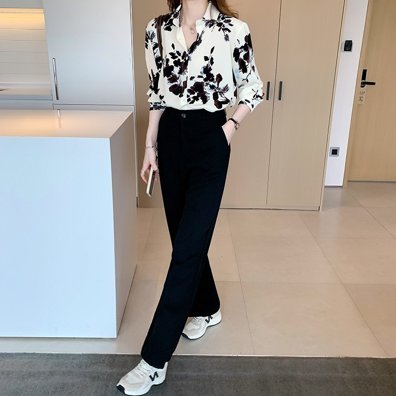 Áo sơ mi IELGY chiffon thiết kế mới 2022 phong cách retro thời trang cho nữ