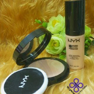 Combo Kem nền  +Phấn phủ Nyx