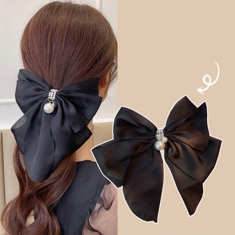 Kẹp tóc nơ ruy băng thời trang Hàn Quốc 2022