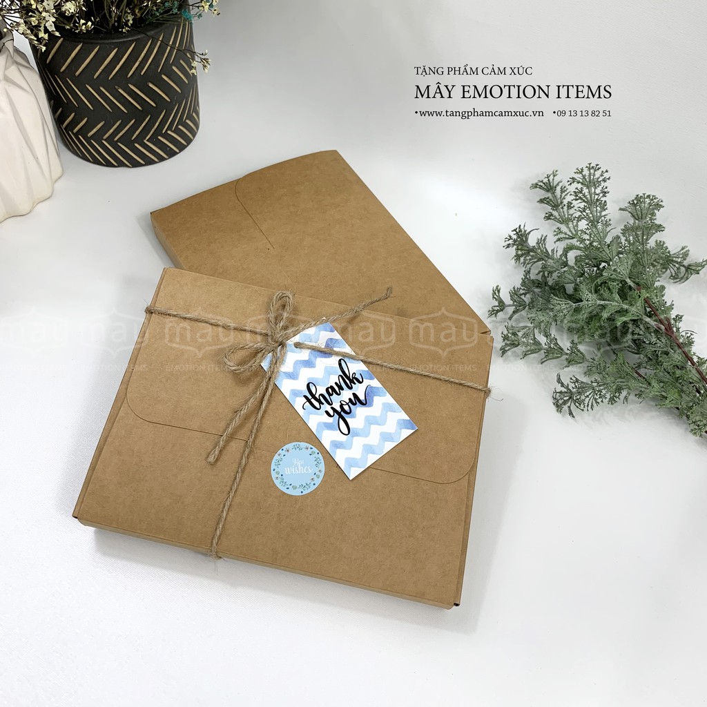 Hộp giấy đựng quà tặng sách sổ 16*21*3cm, 24*20*2,2cm giấy kraft Nhật dày